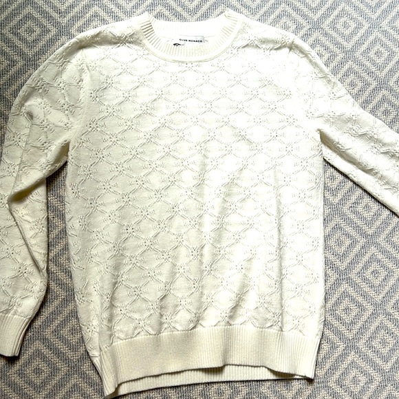 Club monaco white pointelle sweater - Picture 2 of 5